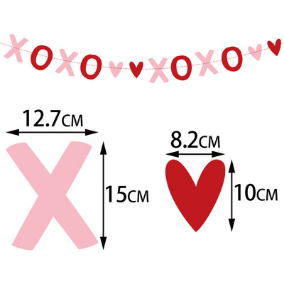 2M Valentino dienos kabantis papuošimas Reklamjuostė Blizgučiai Laiškai Meilės Širdies Gelbėjimo reklamjuostės Girliandos Valentino dienos vestuvių dekoracijos