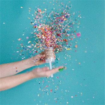 Πλούσια χρώματα Push Pop Confetti Poppers Cannons for Baby Shower Event Είδη πάρτι Διακόσμηση για πάρτι γενεθλίων γάμου