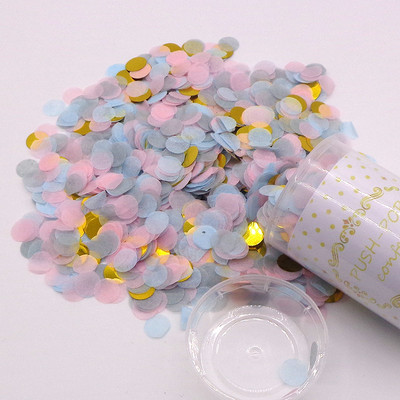 Bogate boje Push Pop Konfeti Poppers Topovi za Baby Shower Događaj Party pribor Vjenčanje Rođendanska zabava Dekoracija
