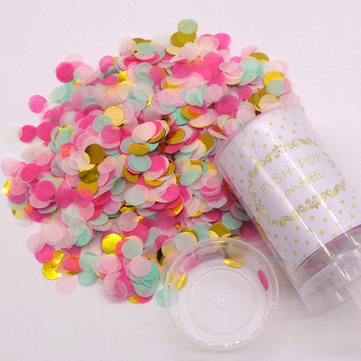 Bogate boje Push Pop Konfeti Poppers Topovi za Baby Shower Događaj Party pribor Vjenčanje Rođendanska zabava Dekoracija