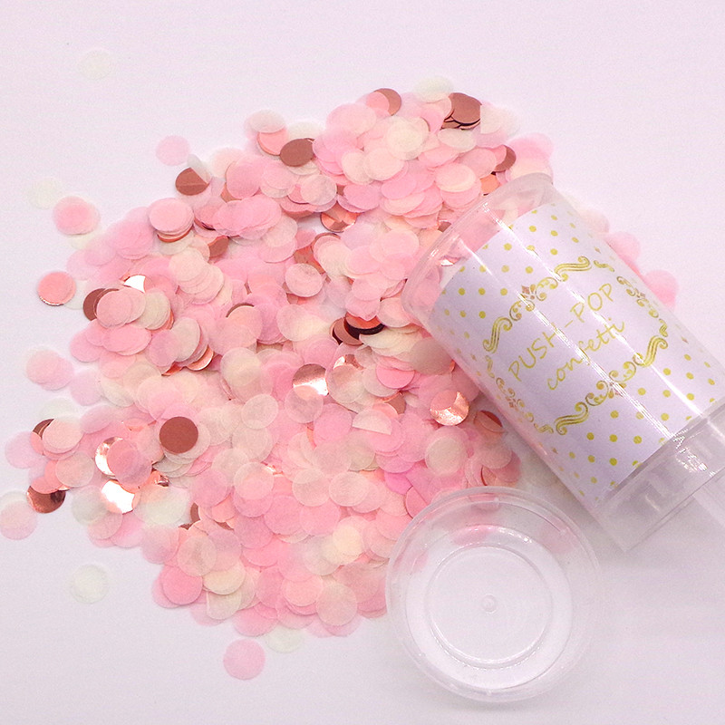 Sodrios spalvos Push Pop Konfeti Poppers Patrankos, skirtos Baby Shower Renginiams Vakarėlio reikmenys Vestuvių gimtadienio vakarėlio dekoravimas