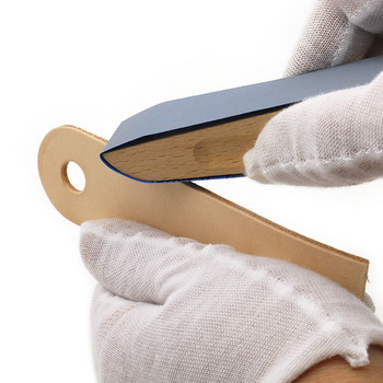 Дървен държач за шкурка Инструмент за полиране на кожа Шлифовъчен блок Кожени занаятчийски шевни аксесоари Направи си сам кожени ръчни аксесоари