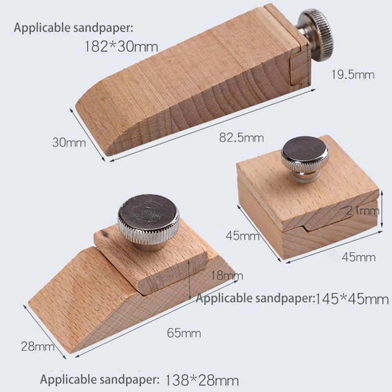 Fa csiszolópapír tartó Bőr polírozó szerszám csiszolóblokk bőr kézműves varrás kiegészítők barkácsolás bőr kéziszerszám kiegészítők