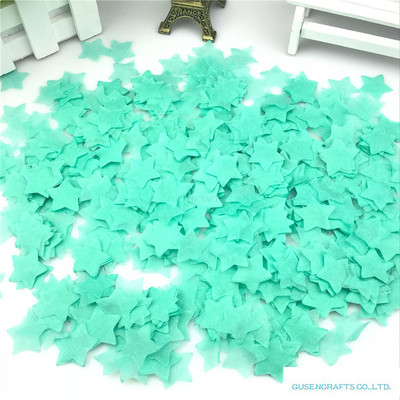 15g/maiss 2,5cm 1collas krāsains zvaigžņots salvešu papīra konfeti kāzu piederumiem viesību galda rotājumi