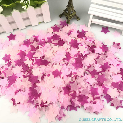 15g/maiss 2,5cm 1collas krāsains zvaigžņots salvešu papīra konfeti kāzu piederumiem viesību galda rotājumi