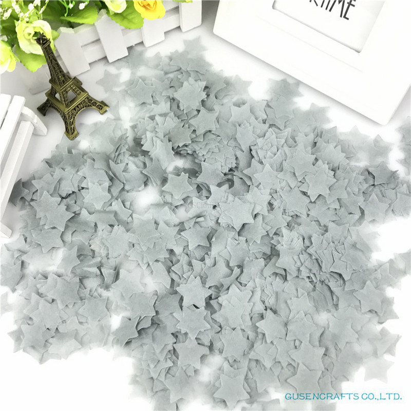 15g/maiss 2,5cm 1collas krāsains zvaigžņots salvešu papīra konfeti kāzu piederumiem viesību galda rotājumi