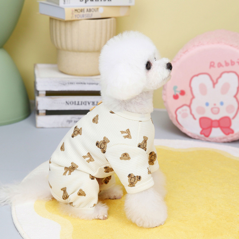 INS tavaszi/nyári kisállat gofri tank felső kutya négylábú ruházat kisállat ruházat macska kutya ruházat kis medve négylábú otthoni ruha