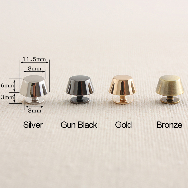 Betim 10 buc. Nituri din aliaj de zinc de înaltă calitate, cu șuruburi pentru spate, piciorușe, șuruburi metalice, pentru bricolaj, accesorii modificate pentru geanta din piele