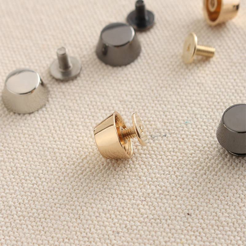 Betim 10 buc. Nituri din aliaj de zinc de înaltă calitate, cu șuruburi pentru spate, piciorușe, șuruburi metalice, pentru bricolaj, accesorii modificate pentru geanta din piele