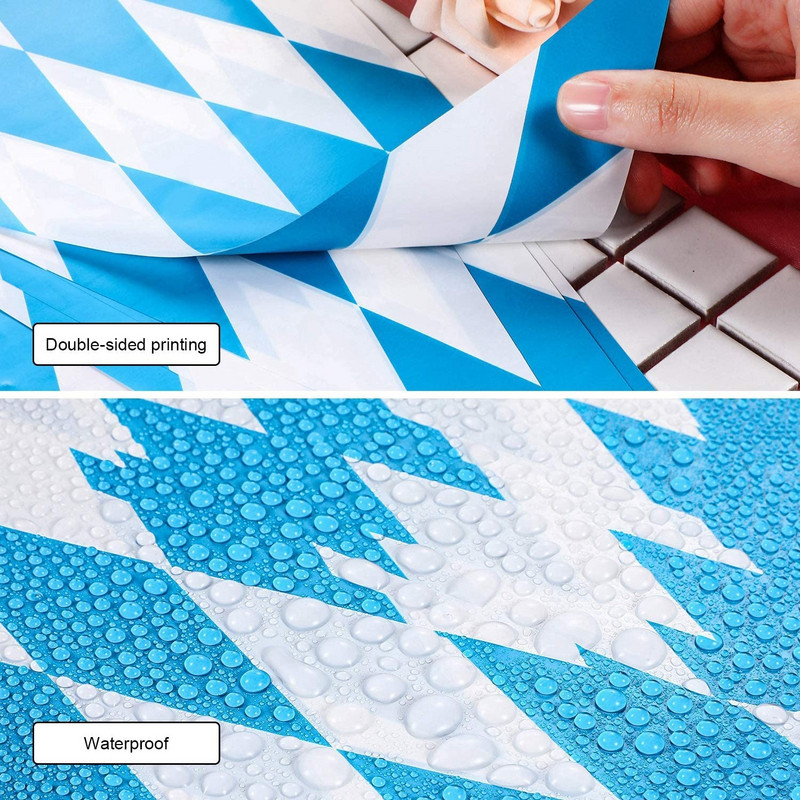 Oktoberfest terítő zászlós díszek Gyémánt asztaltakaró transzparensek Bajor Sörfesztivál Beltéri szabadtéri parti dekorációk