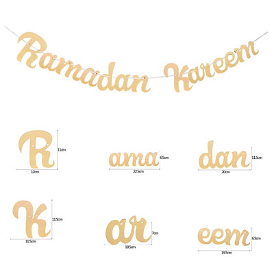 HAJJ MUBARAK Eid Mubarak Reklāmkarogs Ramadan Kareem papīra vītne mājām islāma musulmaņu festivāla ballīte Karoga karoga dekoru piederumi