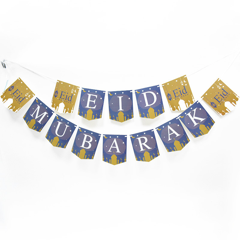 HAJJ MUBARAK Eid Mubarak Reklāmkarogs Ramadan Kareem papīra vītne mājām islāma musulmaņu festivāla ballīte Karoga karoga dekoru piederumi