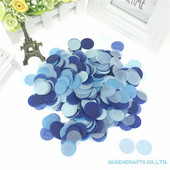 15 g maisiņā 1 collas (2,5 cm) spilgtas krāsas jauktas apaļas salvešu papīra konfeti kāzu ballīšu galda dekorācijas