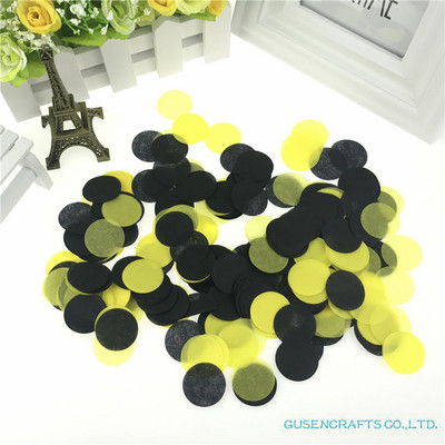 15 g maisiņā 1 collas (2,5 cm) spilgtas krāsas jauktas apaļas salvešu papīra konfeti kāzu ballīšu galda dekorācijas