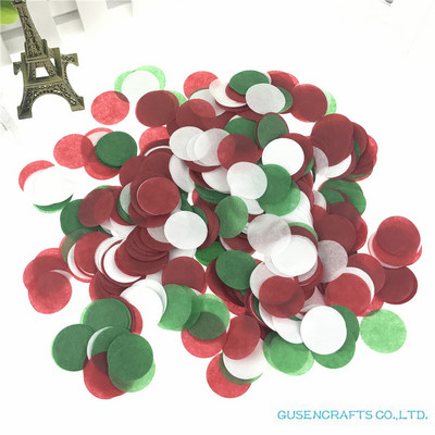 15 g maisiņā 1 collas (2,5 cm) spilgtas krāsas jauktas apaļas salvešu papīra konfeti kāzu ballīšu galda dekorācijas