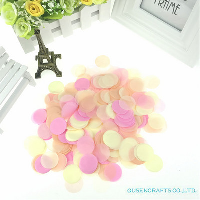 15 g maisiņā 1 collas (2,5 cm) spilgtas krāsas jauktas apaļas salvešu papīra konfeti kāzu ballīšu galda dekorācijas