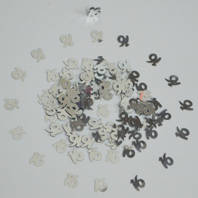 15 g melna sudraba konfeti cipars 13 16 18 20 21 30 40 50 60 70 80 Daudz laimes dzimšanas dienas svinību galda izkaisītie rotājumi