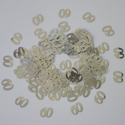 15 g melna sudraba konfeti cipars 13 16 18 20 21 30 40 50 60 70 80 Daudz laimes dzimšanas dienas svinību galda izkaisītie rotājumi