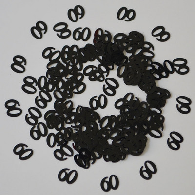 15 g melna sudraba konfeti cipars 13 16 18 20 21 30 40 50 60 70 80 Daudz laimes dzimšanas dienas svinību galda izkaisītie rotājumi