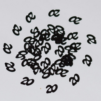 15 g melna sudraba konfeti cipars 13 16 18 20 21 30 40 50 60 70 80 Daudz laimes dzimšanas dienas svinību galda izkaisītie rotājumi