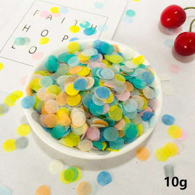 10g 1cm Melange Paberist Konfettid Pulma-sünnipäevapeo dekoratsioonitarvikud Ümmargused läbipaistvad täidetud õhupallikonfettid