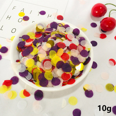 10g 1cm Melange Paberist Konfettid Pulma-sünnipäevapeo dekoratsioonitarvikud Ümmargused läbipaistvad täidetud õhupallikonfettid