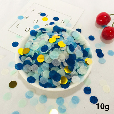 10g 1cm Melange Paberist Konfettid Pulma-sünnipäevapeo dekoratsioonitarvikud Ümmargused läbipaistvad täidetud õhupallikonfettid