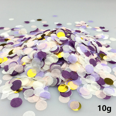 10g 1cm Melange Paberist Konfettid Pulma-sünnipäevapeo dekoratsioonitarvikud Ümmargused läbipaistvad täidetud õhupallikonfettid
