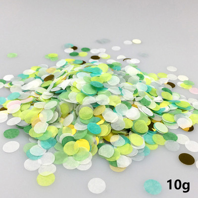 10g 1cm Melange Paberist Konfettid Pulma-sünnipäevapeo dekoratsioonitarvikud Ümmargused läbipaistvad täidetud õhupallikonfettid