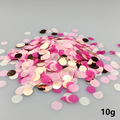 10g 1cm Melange Paberist Konfettid Pulma-sünnipäevapeo dekoratsioonitarvikud Ümmargused läbipaistvad täidetud õhupallikonfettid