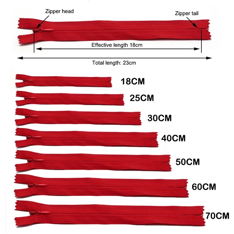 10db láthatatlan cipzárok barkácsolás nylon tekercs cipzár 18-60 cm szabó varró ruhák párna kézművesség kézműves varró ruha kiegészítők