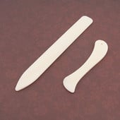 2 gab ādas izstrādājumi rokām darinātam ādas izstrādājumu rīkam Pārnēsājams dabīgā kaula plastmasas mapju rīks locīšanas papīra locīšanai