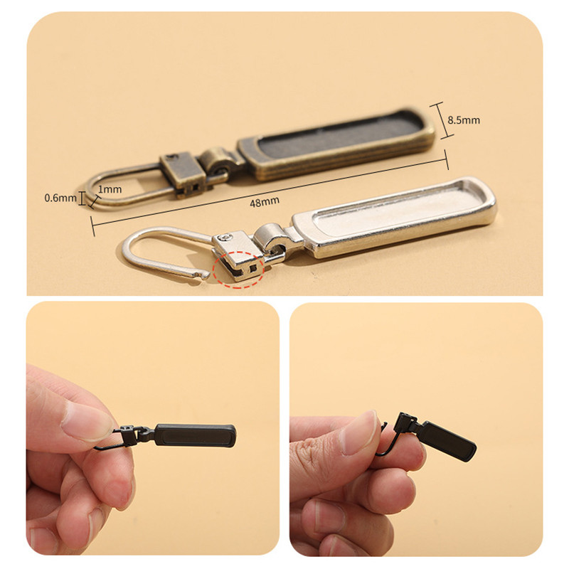 2-10db Levehető fém cipzár lehúzók cipzár csúszkákhoz Fejcipzárok Javítókészletek Cipzárhúzó fül Barkács varrótáskák kabát