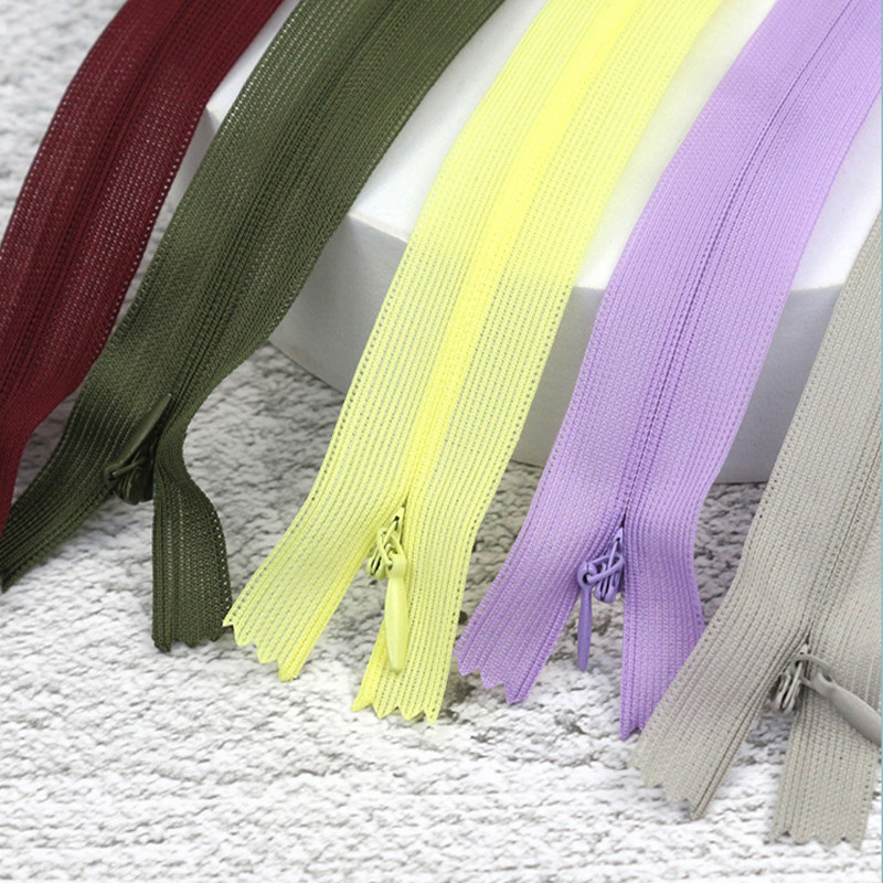 10τμχ Αόρατα φερμουάρ 18-60cm 3# Φερμουάρ νάιλον για Ράφτη Ράψιμο Φερμουάρ φερμουάρ DIY Handcraft Αξεσουάρ για νυφικά