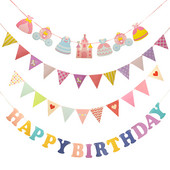 Krāsains Daudz laimes dzimšanas dienā reklāmkarogs Makarona dinozauru astronauta dzimšanas dienas karogs dzimšanas dienā mazuļa dušas rotājums vītņu karogi