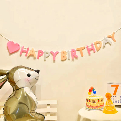 Krāsains Daudz laimes dzimšanas dienā reklāmkarogs Makarona dinozauru astronauta dzimšanas dienas karogs dzimšanas dienā mazuļa dušas rotājums vītņu karogi