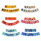 Daudz laimes dzimšanas dienā Reklāmkarogs Spogulis Zelts Sudrabs Sarkans Zils Daudz laimes dzimšanas dienā Bunding Garland Karogi Foto kabīnes bērnu dušas dekors