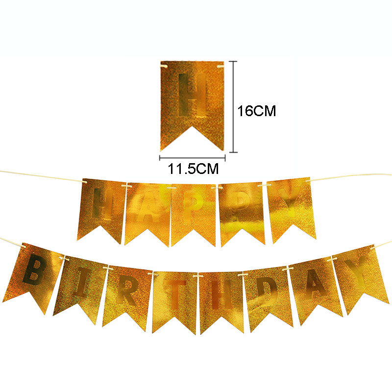 Daudz laimes dzimšanas dienā Reklāmkarogs Spogulis Zelts Sudrabs Sarkans Zils Daudz laimes dzimšanas dienā Bunding Garland Karogi Foto kabīnes bērnu dušas dekors