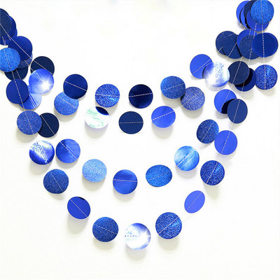 4 M punktu šampanieša aplis vītnes Rozā zelta papīra reklāmkarogs Dzimšanas dienas ballītes noformējums Kāzu iekarināmais vītnes Ziemassvētku rotājums