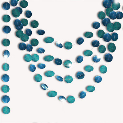 4 M punktu šampanieša aplis vītnes Rozā zelta papīra reklāmkarogs Dzimšanas dienas ballītes noformējums Kāzu iekarināmais vītnes Ziemassvētku rotājums