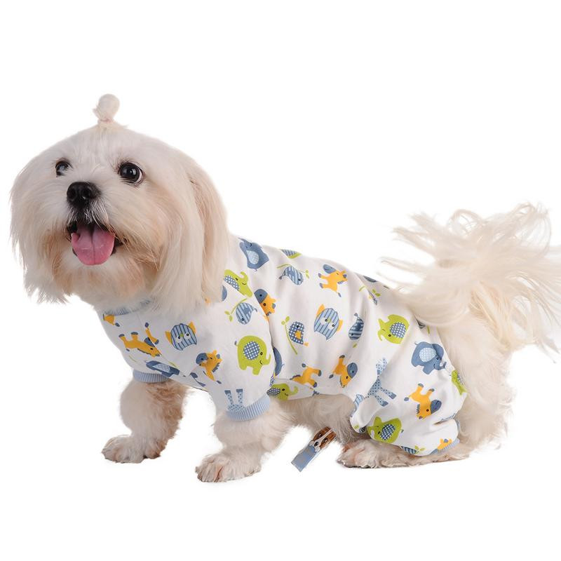 Jauka kokvilnas po-ny suņu pidžama Ērts mājdzīvnieku sunim Mājdzīvnieku apģērbi Suņiem Hoodies Bulldog Pidžamas Mājdzīvnieku mēteļu apģērbi maziem suņiem