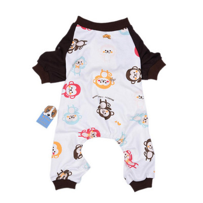 Mājas suns Mīksta kokvilna Apburoša pērtiķu pidžama Mājdzīvnieku suņu apģērbi Kaķu kostīmi Mājas suņu apģērbi Suņiem Kapuces Mīkstas mājdzīvnieku suņu pidžamas