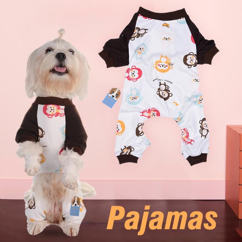 Mājas suns Mīksta kokvilna Apburoša pērtiķu pidžama Mājdzīvnieku suņu apģērbi Kaķu kostīmi Mājas suņu apģērbi Suņiem Kapuces Mīkstas mājdzīvnieku suņu pidžamas