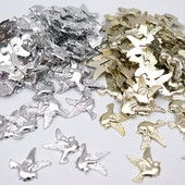 10gab Mini Cute Peace Dove Forma Sudrabs Zelts Balts DIY Kaklarota Piespraudes Rokassprādzes Piespraudes Ziemassvētku Dāvanas Ballīšu Dekorācijas