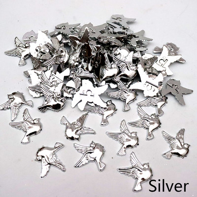 10gab Mini Cute Peace Dove Forma Sudrabs Zelts Balts DIY Kaklarota Piespraudes Rokassprādzes Piespraudes Ziemassvētku Dāvanas Ballīšu Dekorācijas