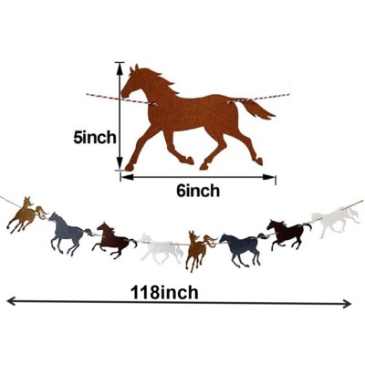 Zirgu vītnes reklāmkarogs Zirgu skriešanās sacīkšu straume Zirgu ballītes vītne zirgu skriešanās sacīkstēm dzimšanas dienas kāzu ballītes dekorēšanai