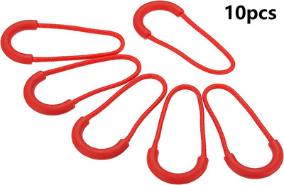 10 db cipzár húzó lehúzó vége illeszkedik kötél címke csere klip Törött csat rögzítő cipzár fül Utazótáska Bőrönd sátor