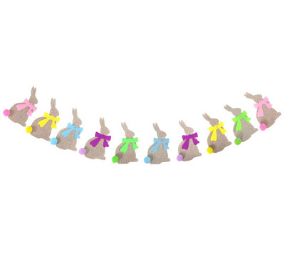 Priecīgu Lieldienu reklāmkarogs Zaķis olas Lieldienu piekārts vītnes Mājas Bunding Karogi Lieldienu dekorācijas mājas bērniem Lieldienu fona reklāmkarogs