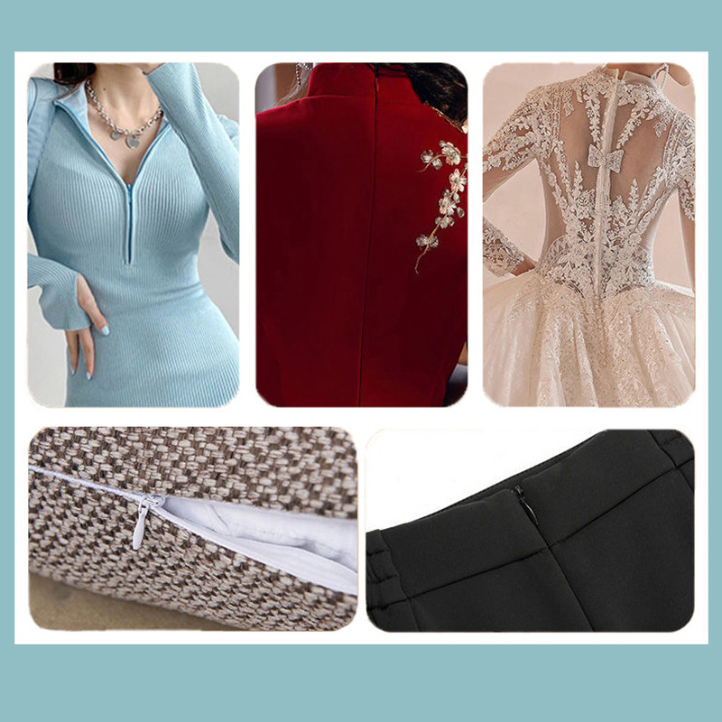 10gab 18-60cm 3# neredzami rāvējslēdzēji neilona mežģīņu rāvējslēdzēji drēbju rāvējslēdzēju rāvējslēdzēji DIY roku darbs kāzu kleitu apģērbu šūšanas piederumi