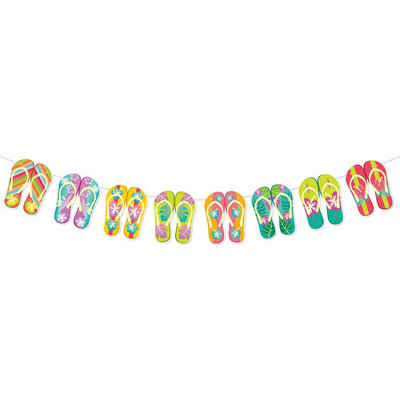 Havaju ballīšu noformējums Flamingo ziedu čības karoga reklāmkarogs Dekoratīvie baneri vasaras piejūras dzimšanas dienas karnevāla ballītēm